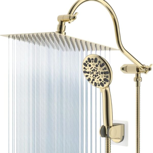 Hibbent All-Metal Shower Head Combo